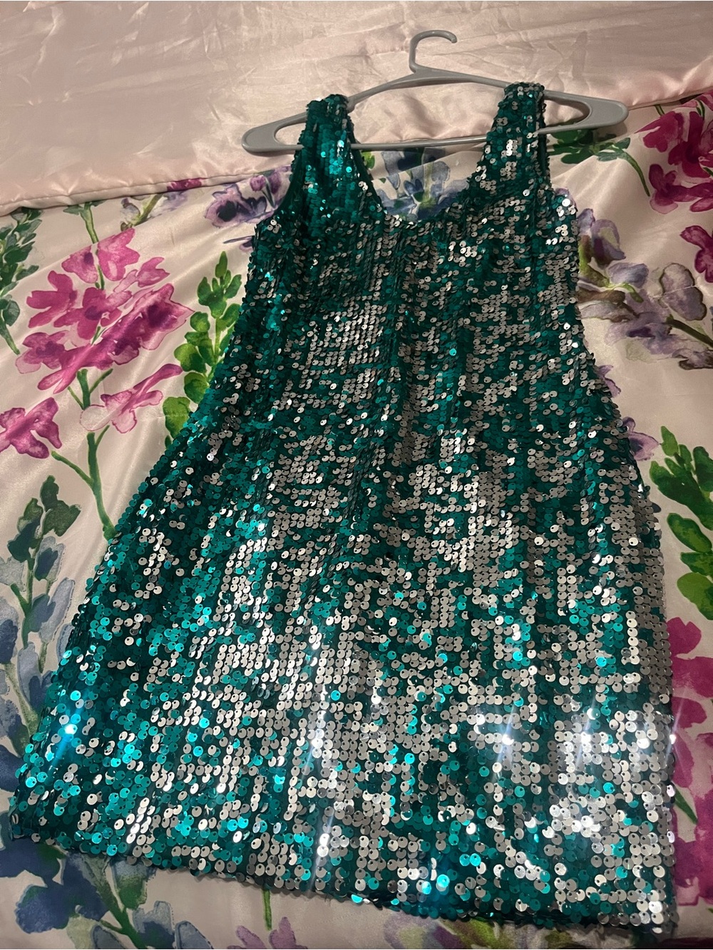 Zara Emerald Green Sequin Tank Dress